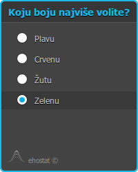 Primjer raznih setova boja