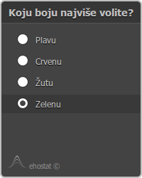 Primjer raznih setova boja