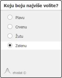 Primjer raznih setova boja